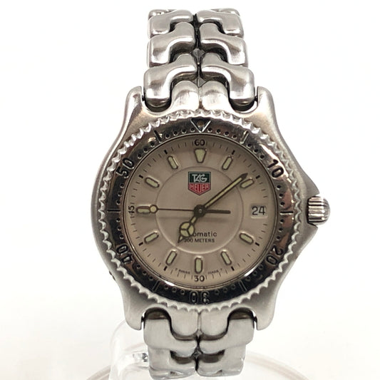 【中古品】【メンズ】 TAG HEUER タグホイヤー S/EL LINK BRACELET WATCH S89706E セル デイト ブレスレット 自動巻き アナログ 腕時計 197-260819-hn-01-fur カラー：シルバー 万代Net店