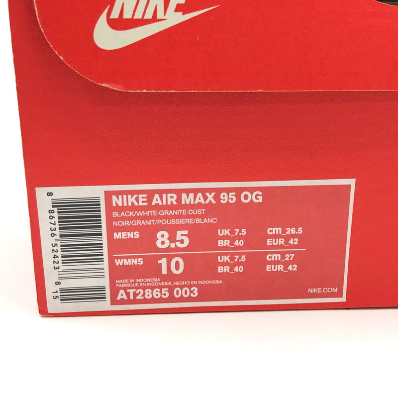 【中古品】【メンズ】 NIKE ナイキ AIR MAX 95 OG AT2865-003 エアマックス95 OG スニーカー シューズ 靴 160-260817-hn-01-fur サイズ：26.5cm US8.5 カラー：グレー/ブラック/ホワイト 万代Net店