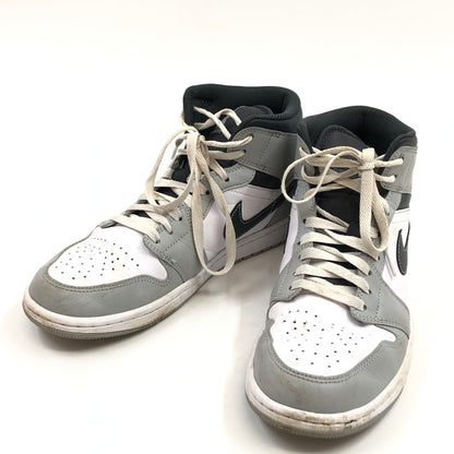 【中古品】【メンズ】 NIKE ナイキ AIR JORDAN 1 MID 554724-078 エアジョーダン1 ミッド スニーカー シューズ 靴 160-260817-hn-03-fur サイズ：26.5cm US8.5 カラー：グレー/ホワイト/アンスラサイト 万代Net店