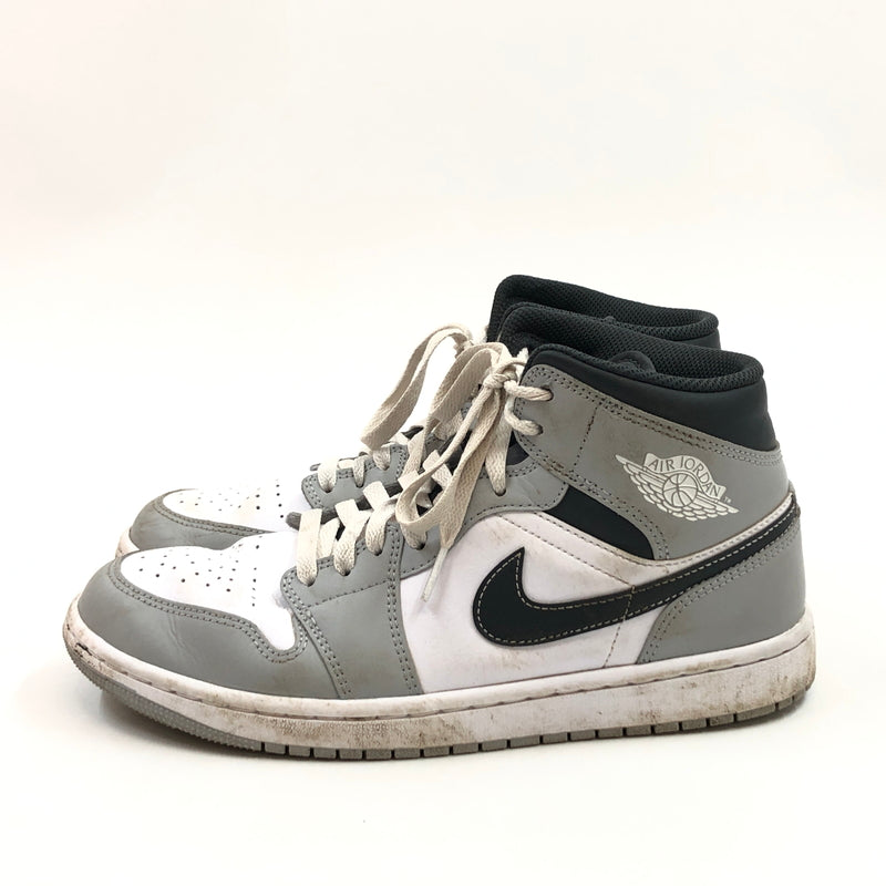 【中古品】【メンズ】 NIKE ナイキ AIR JORDAN 1 MID 554724-078 エアジョーダン1 ミッド スニーカー シューズ 靴 160-260817-hn-03-fur サイズ：26.5cm US8.5 カラー：グレー/ホワイト/アンスラサイト 万代Net店