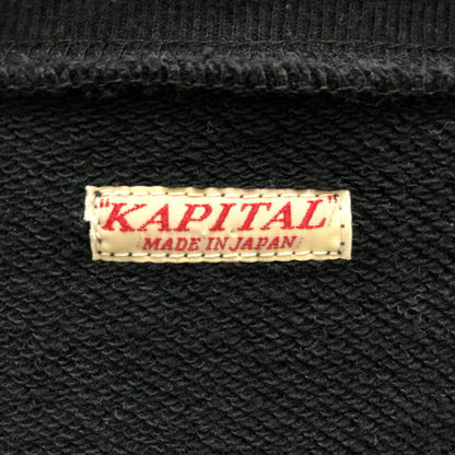【中古品】【メンズ】 KAPITAL キャピタル KAPITAL キャピタル エルボパッチスウェット PEK-1426 (fuz) 140-250116-SU-01-tom サイズ：SIZE:4 カラー：BLACK 万代Net店