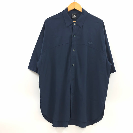 【中古品】【メンズ/レディース】 THE NORTH FACE ザ・ノースフェイス SHORT SLEEVE ARROW LINE SHIRT NR22563 ショートスリーブ アローラインシャツ 半袖シャツ カジュアルシャツ トップス 144-260817-hn-05-fur サイズ：M カラー：ネイビー 万代Net店