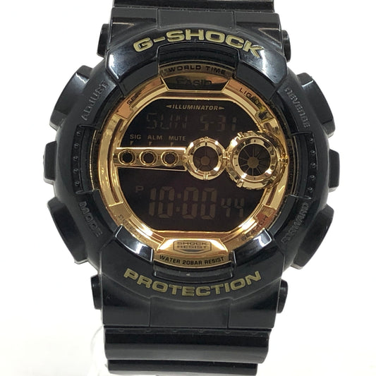 【中古品】【メンズ】 G-SHOCK ジーショック GD-100GB-1JF GD-100 SERIES DIGITAL WATCH デジタル 腕時計 196-260531-hn-02-fur カラー：ブラック/ゴールド 万代Net店