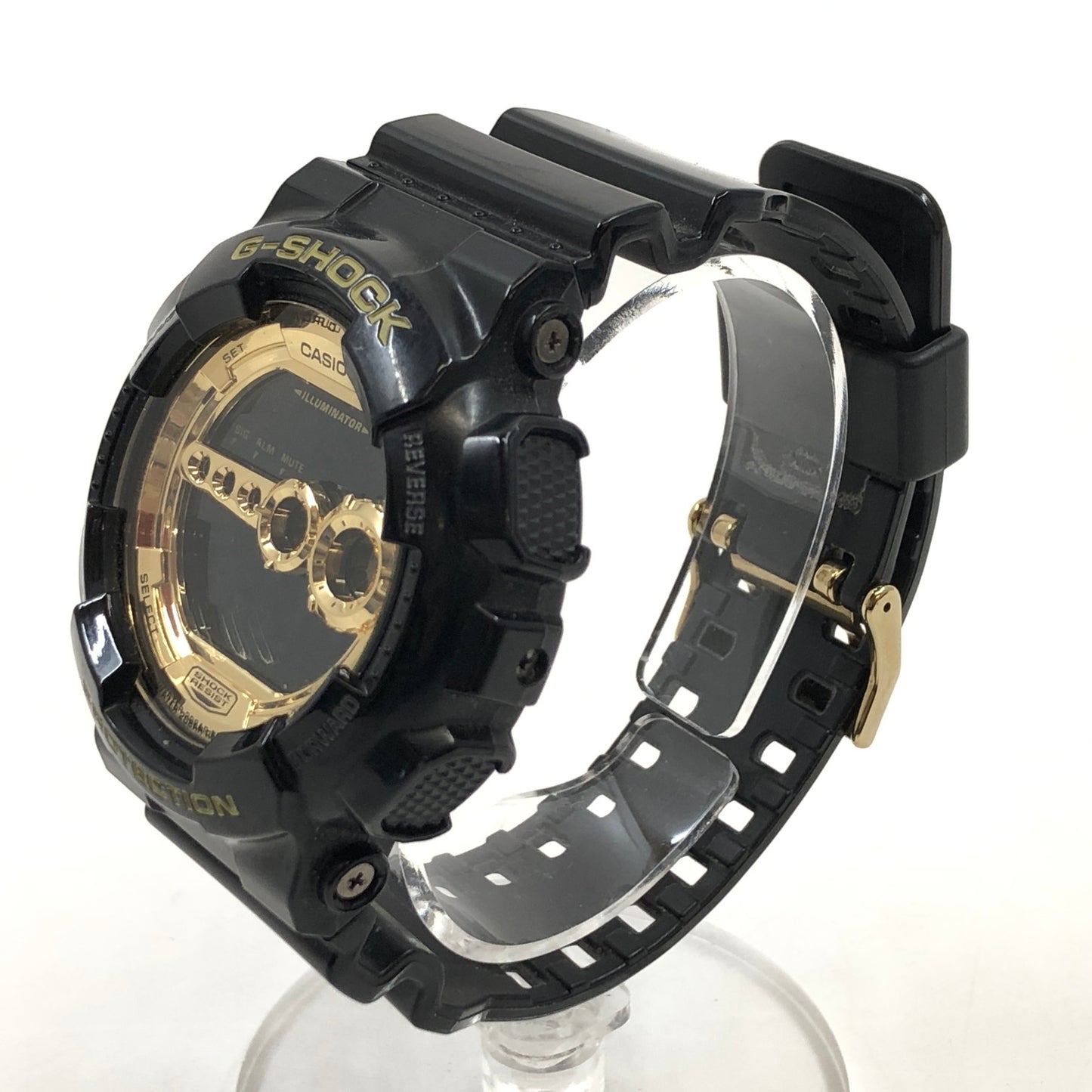 【中古品】【メンズ】 G-SHOCK ジーショック GD-100GB-1JF GD-100 SERIES DIGITAL WATCH デジタル 腕時計 196-260531-hn-02-fur カラー：ブラック/ゴールド 万代Net店