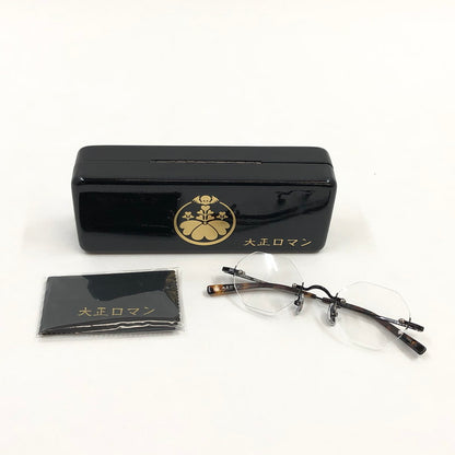 【中古品】【メンズ/レディース】 Less than human レスザンヒューマン 1zu3キ8ka 大正ロマン リムレス 眼鏡 サングラス アイウェア 203-260307-hn-03-fur サイズ：46ロ23 140 カラー：ブラック 万代Net店