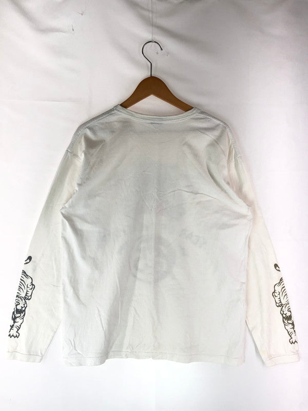 【中古品】【メンズ】 STUSSY ステューシー YEAR OF THE TIGER イヤー オブ タイガー L/S TEE 長袖Tシャツ カットソー メキシコ製 142-240810-na-2-tag サイズ：M カラー：ホワイト 万代Net店