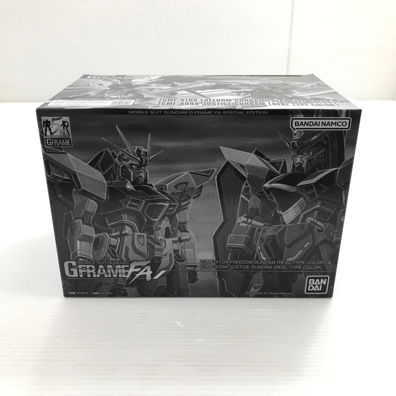 【中古美品】 GフレームFA フリーダムガンダム＆ジャスティスガンダム リアルタイプカラー 食玩 フィギュア 未開封 056-260609-ti-11-tag 万代Net店