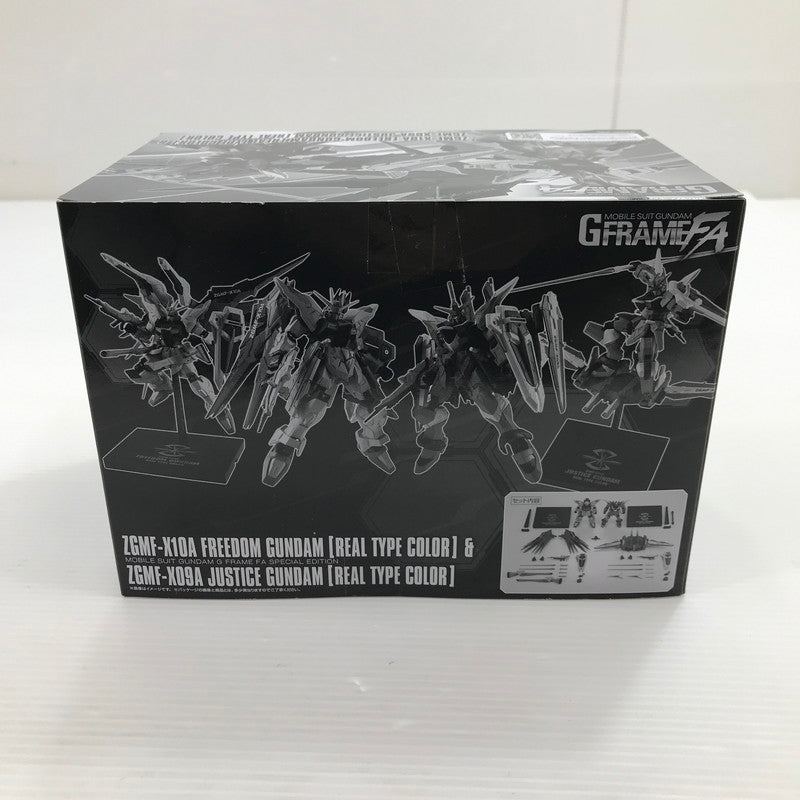 【中古美品】 GフレームFA フリーダムガンダム＆ジャスティスガンダム リアルタイプカラー 食玩 フィギュア 未開封 056-260609-ti-11-tag 万代Net店