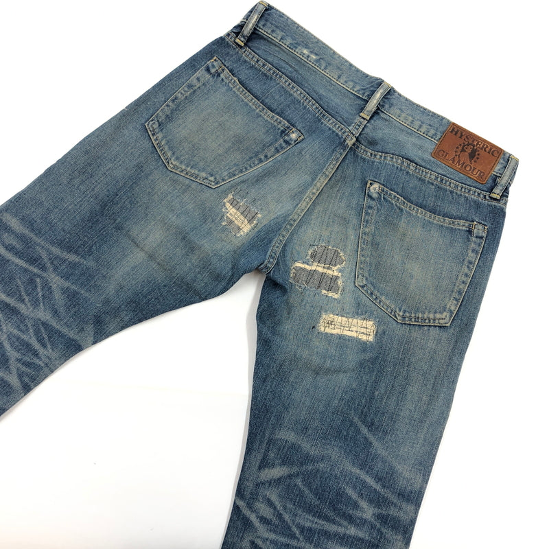 【中古品】【メンズ】 HYSTERIC GLAMOUR ヒステリックグラマー DENIM PANTS 0211AP08 スタッズ付き RSP加工 デニムパンツ ボトムス 151-260817-hn-09-fur サイズ：32 カラー：インディゴ 万代Net店