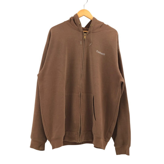 【現状渡し品】【メンズ】 Carhartt カーハート ジップパーカー スウェット 長袖 トップス 142-251221-hn-01-fur サイズ：XL カラー：ブラウン 万代Net店