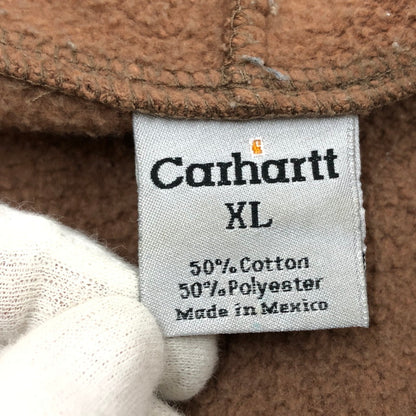 【現状渡し品】【メンズ】 Carhartt カーハート ジップパーカー スウェット 長袖 トップス 142-251221-hn-01-fur サイズ：XL カラー：ブラウン 万代Net店