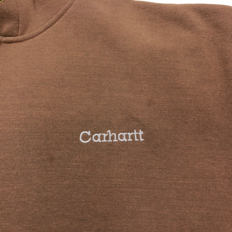 【現状渡し品】【メンズ】 Carhartt カーハート ジップパーカー スウェット 長袖 トップス 142-251221-hn-01-fur サイズ：XL カラー：ブラウン 万代Net店