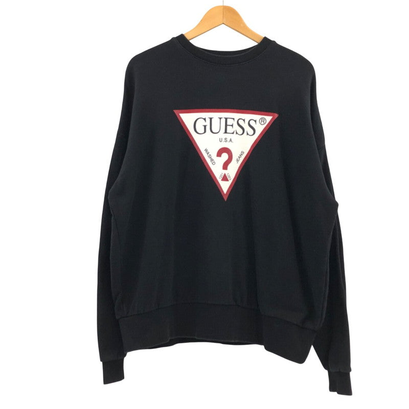 【現状渡し品】【メンズ】 Guess ゲス スウェット トレーナー 長袖 トップス 141-260307-hn-07-fur サイズ：S カラー：ブラック 万代Net店