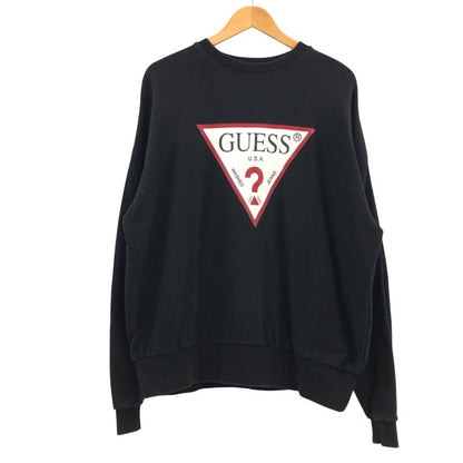 【現状渡し品】【メンズ】 Guess ゲス スウェット トレーナー 長袖 トップス 141-260307-hn-07-fur サイズ：S カラー：ブラック 万代Net店