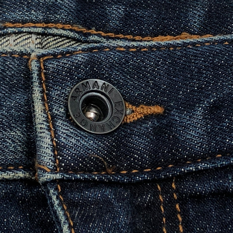 【中古品】【メンズ】 ARMANI EXCHANGE アルマーニエクスチェンジ バイカージーンズ デニムパンツ ボトムス 152-251221-hn-04-fur サイズ：40 カラー：インディゴ系 万代Net店