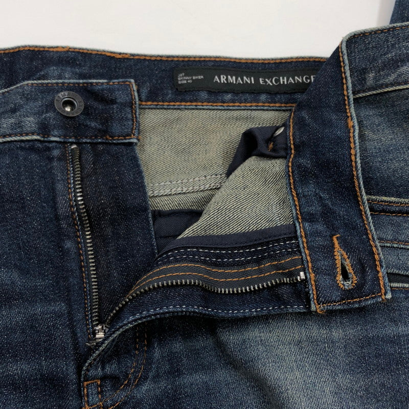 【中古品】【メンズ】 ARMANI EXCHANGE アルマーニエクスチェンジ バイカージーンズ デニムパンツ ボトムス 152-251221-hn-04-fur サイズ：40 カラー：インディゴ系 万代Net店