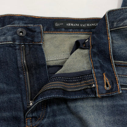 【中古品】【メンズ】 ARMANI EXCHANGE アルマーニエクスチェンジ バイカージーンズ デニムパンツ ボトムス 152-251221-hn-04-fur サイズ：40 カラー：インディゴ系 万代Net店