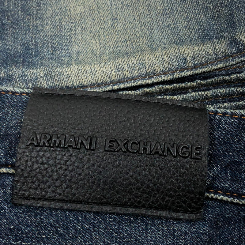 【中古品】【メンズ】 ARMANI EXCHANGE アルマーニエクスチェンジ バイカージーンズ デニムパンツ ボトムス 152-251221-hn-04-fur サイズ：40 カラー：インディゴ系 万代Net店