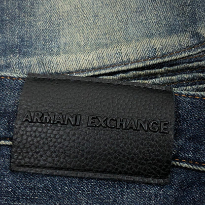 【中古品】【メンズ】 ARMANI EXCHANGE アルマーニエクスチェンジ バイカージーンズ デニムパンツ ボトムス 152-251221-hn-04-fur サイズ：40 カラー：インディゴ系 万代Net店