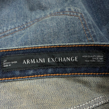【中古品】【メンズ】 ARMANI EXCHANGE アルマーニエクスチェンジ バイカージーンズ デニムパンツ ボトムス 152-251221-hn-04-fur サイズ：40 カラー：インディゴ系 万代Net店