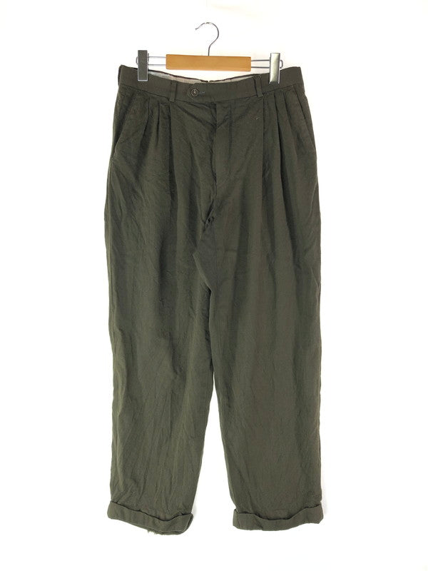 【現状渡し品】【メンズ】 MONSIEUR BY GIVENCHY ムッシュー バイ ジバンシー 3TUCK SLACKS 3タックスラックス ボトムス USA製 157-240810-na-9-tag サイズ：32R カラー：グリーン 万代Net店