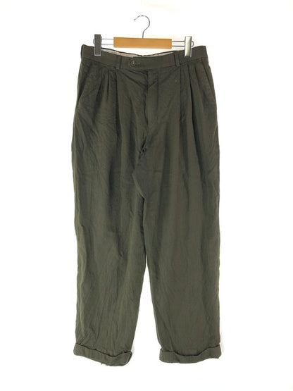 【現状渡し品】【メンズ】 MONSIEUR BY GIVENCHY ムッシュー バイ ジバンシー 3TUCK SLACKS 3タックスラックス ボトムス USA製 157-240810-na-9-tag サイズ：32R カラー：グリーン 万代Net店