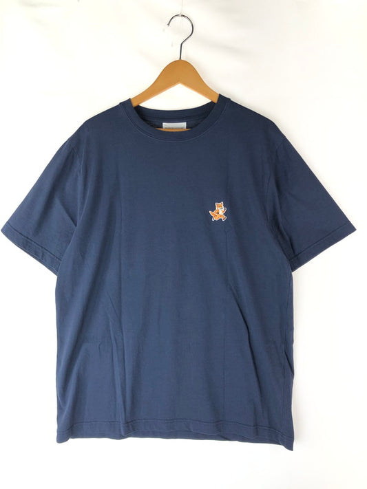 【中古品】【メンズ】 MAISON KITSUNE メゾンキツネ MM00125KJ0008 SPEEDY FOX PATCH COMFORT TEE SHIRT スピーディー フォックス パッチ コンフォート Tシャツ  半袖Tシャツ 140-240812-na-1-tag サイズ：M カラー：ネイビー 万代Net店