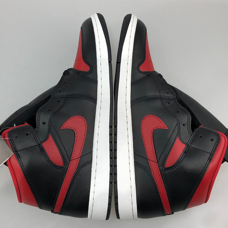 【未使用品】【メンズ】 NIKE ナイキ DQ8426-067 AIR JORDAN 1 MID BLACK VARSITY RED-SUMMIT WHITE 160-251126-SY-02-iwa サイズ：30.0 万代Net店