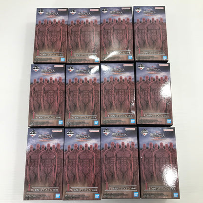 【中古美品】 一番くじ 進撃の巨人 ～地鳴らし～ I賞 地鳴らしフィギュア ランダム12個セット 未開封 箱イタミあり 052-260611-ti-16-tag 万代Net店