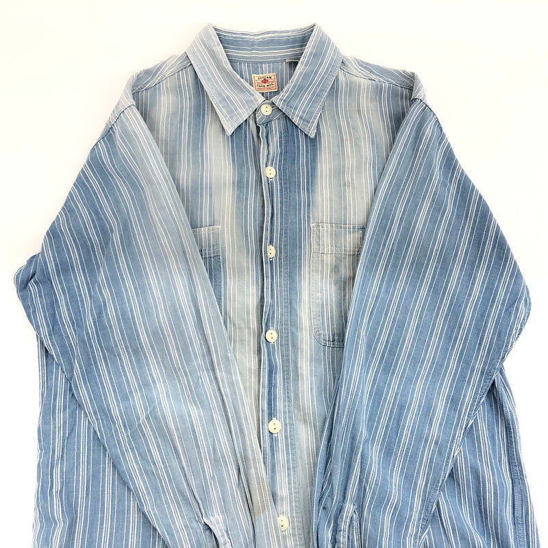 【ジャンク品】【メンズ】 SUGAR CANE シュガーケーン 長袖シャツ カジュアルシャツ トップス 145-250626-hn-03-fur サイズ：M カラー：ブルー系 万代Net店