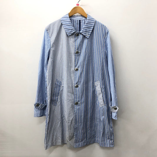 【中古品】【メンズ】 green label relaxing グリーンレーベルリラクシング スタンダード PASMAL パマル ストライプ コート アウター ロング 147-240111-at-9-tei サイズ：3 カラー：ストライプ 万代Net店