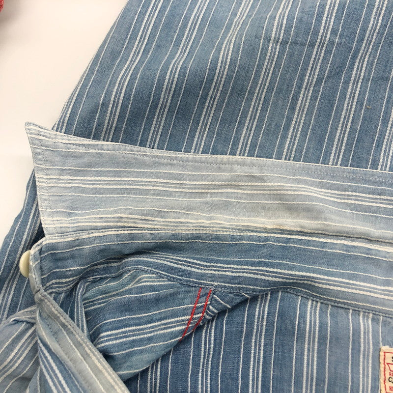 【ジャンク品】【メンズ】 SUGAR CANE シュガーケーン 長袖シャツ カジュアルシャツ トップス 145-250626-hn-03-fur サイズ：M カラー：ブルー系 万代Net店