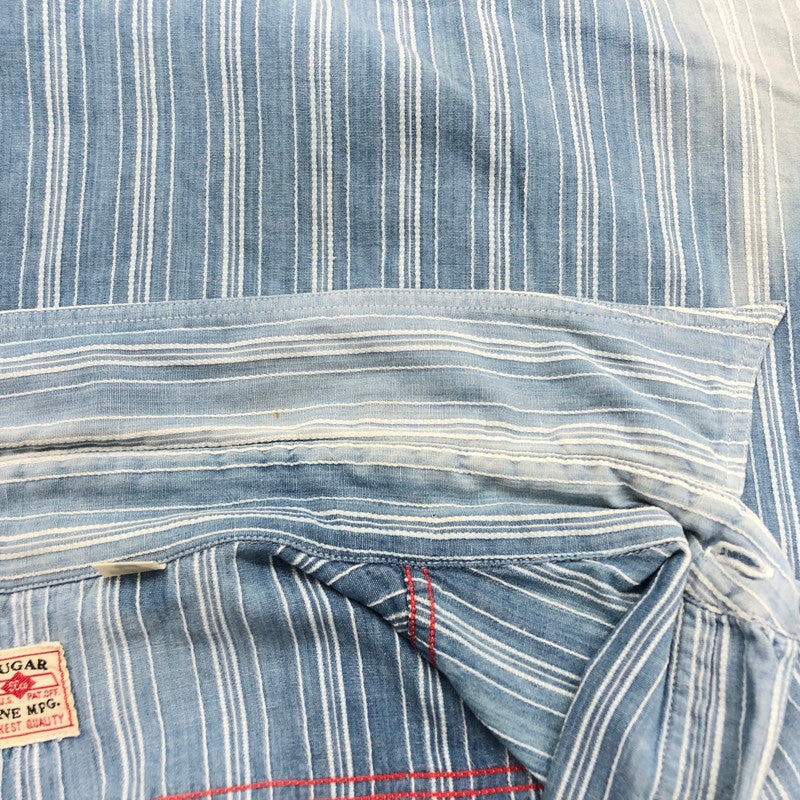 【ジャンク品】【メンズ】 SUGAR CANE シュガーケーン 長袖シャツ カジュアルシャツ トップス 145-250626-hn-03-fur サイズ：M カラー：ブルー系 万代Net店