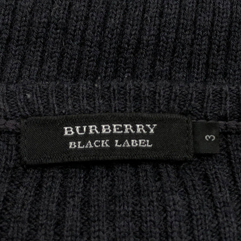 【中古品】【メンズ】 BURBERRY BLACK LABEL バーバリーブラックレーベル セーター ニット 長袖 トップス 141-250626-hn-05-fur サイズ：3 カラー：ブラック 万代Net店