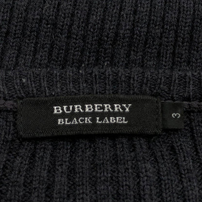 【中古品】【メンズ】 BURBERRY BLACK LABEL バーバリーブラックレーベル セーター ニット 長袖 トップス 141-250626-hn-05-fur サイズ：3 カラー：ブラック 万代Net店