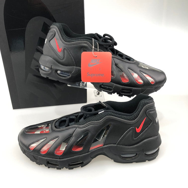【未使用品】Supreme シュプリーム SUPREME × NIKE CV7652-002 AIR MAX 96 BLACK SPEED RED CLEAR 160-251201-SY-01-iwa サイズ：28.5 万代Net店