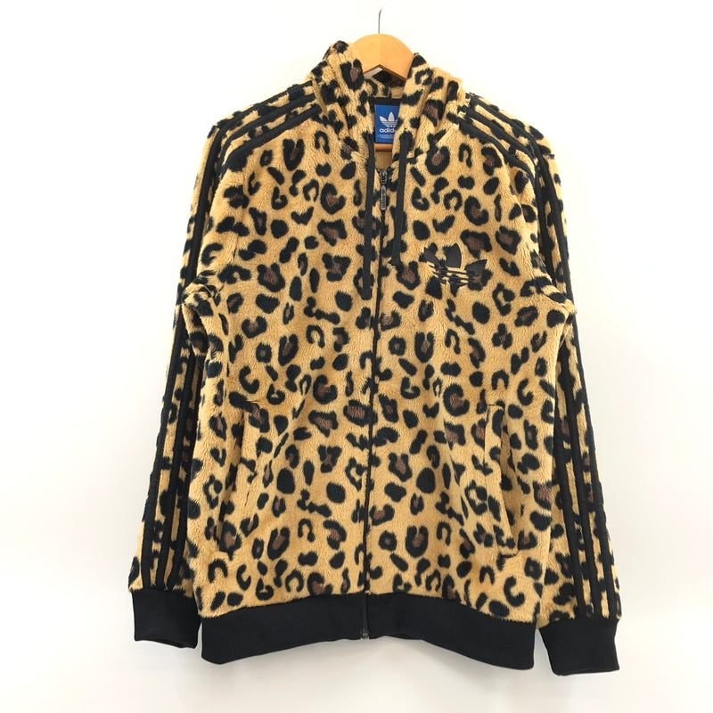 【中古品】【メンズ】 ADIDAS ORIGINALS アディダスオリジナルス SHERPA FULL ZIP PARKER M33838 ”LEOPARD” シェルパ フルジップパーカー レオパード ジャケット アウター 148-260819-hn-05-fur サイズ：L カラー：ブラウン/ブラック系 万代Net店
