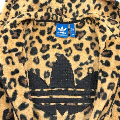 【中古品】【メンズ】 ADIDAS ORIGINALS アディダスオリジナルス SHERPA FULL ZIP PARKER M33838 ”LEOPARD” シェルパ フルジップパーカー レオパード ジャケット アウター 148-260819-hn-05-fur サイズ：L カラー：ブラウン/ブラック系 万代Net店