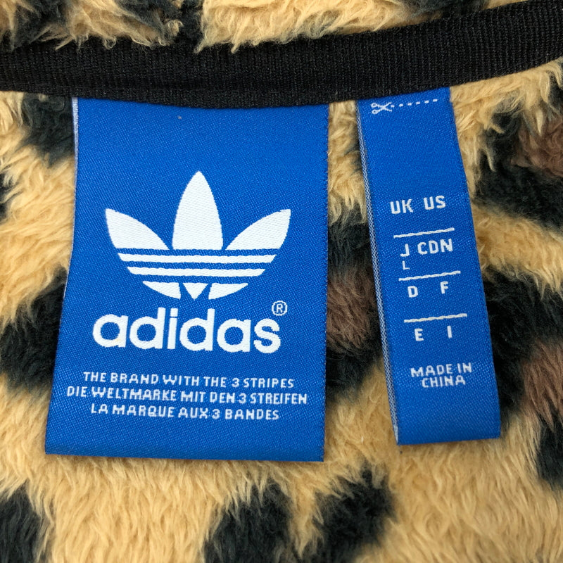 【中古品】【メンズ】 ADIDAS ORIGINALS アディダスオリジナルス SHERPA FULL ZIP PARKER M33838 ”LEOPARD” シェルパ フルジップパーカー レオパード ジャケット アウター 148-260819-hn-05-fur サイズ：L カラー：ブラウン/ブラック系 万代Net店