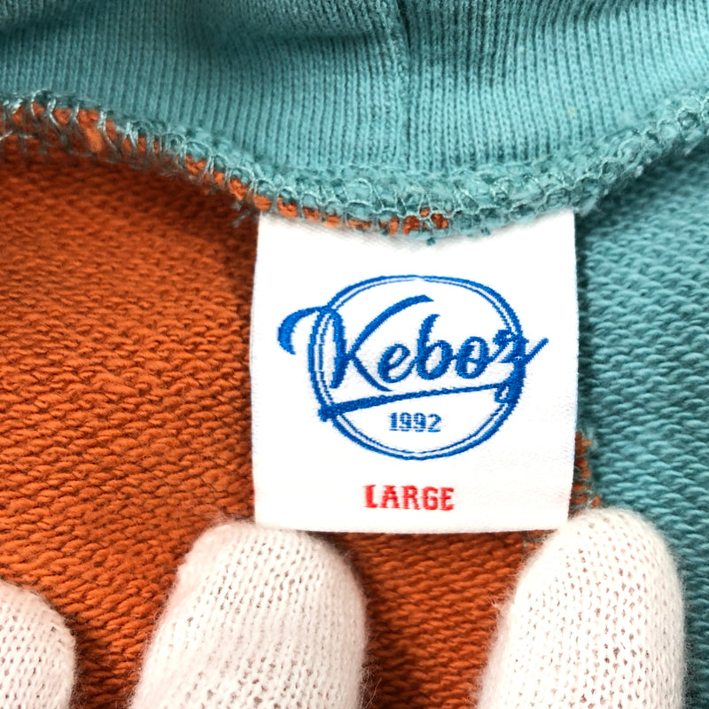 【中古品】【メンズ】 KEBOZ ケボズ BALL SWEAT HOODIE ボール スウェット フーディ パーカー トップス 142-260819-hn-07-fur サイズ：L カラー：ホライゾンブルー/ブリックオレンジ 万代Net店
