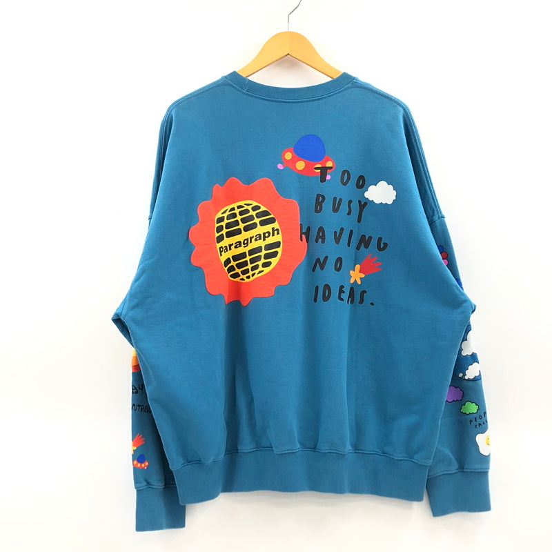 【中古品】【メンズ/レディース】 PARAGRAPH パラグラフ SMILE HAPPY SWEAT スマイルハッピースウェット トレーナー トップス 142-260819-hn-08-fur サイズ：1 カラー：ブルー系 万代Net店