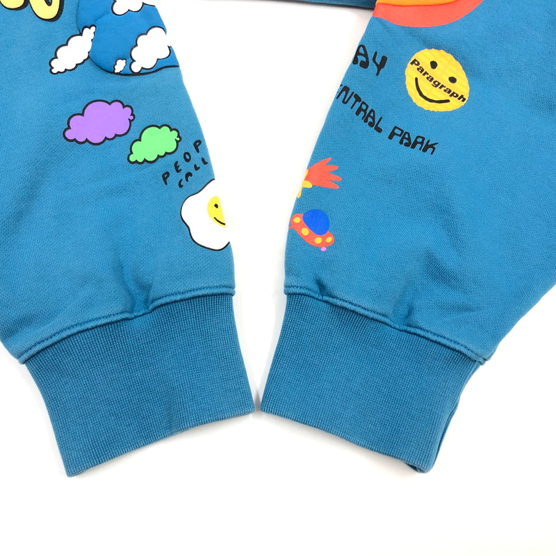 【中古品】【メンズ/レディース】 PARAGRAPH パラグラフ SMILE HAPPY SWEAT スマイルハッピースウェット トレーナー トップス 142-260819-hn-08-fur サイズ：1 カラー：ブルー系 万代Net店