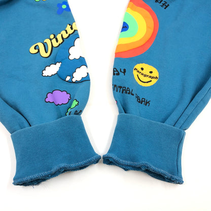 【中古品】【メンズ/レディース】 PARAGRAPH パラグラフ SMILE HAPPY SWEAT スマイルハッピースウェット トレーナー トップス 142-260819-hn-08-fur サイズ：1 カラー：ブルー系 万代Net店