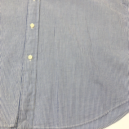 【中古品】【メンズ】 RALPHLAUREN ポロ・ラルフローレン CLASSIC FIT L/S STRIPE B.D SHIRT クラシック フィット ストライプ ロングスリーブ ボタンダウンシャツ 長袖 トップス 147-260821-SH-09-hon サイズ：L カラー：ブルー 万代Net店