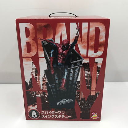 【中古美品】 Happyくじ MARVEL スパイダーマン：ブランド・ニュー・デイ A賞 スパイダーマン スイングスタチュー 未開封 箱イタミあり 055-260820-ti-12-tag 万代Net店