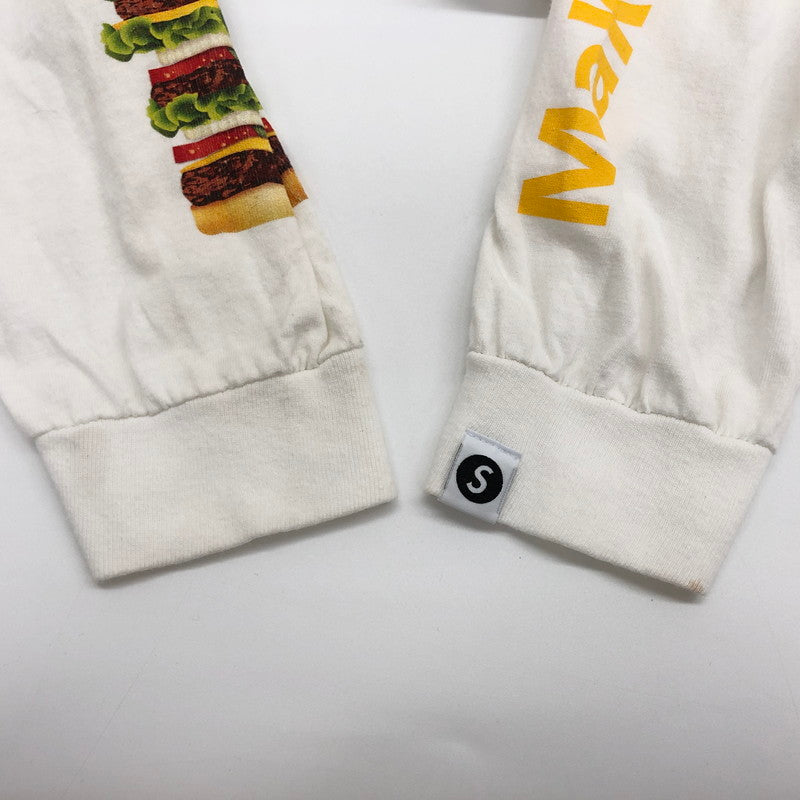 【中古品】【メンズ】 A ELEGANTES SAPEUR サプール BURGER バーガー 長袖TEE Tシャツ 長袖 トップス 142-250628-hn-03-fur サイズ：L カラー：ホワイト系 万代Net店