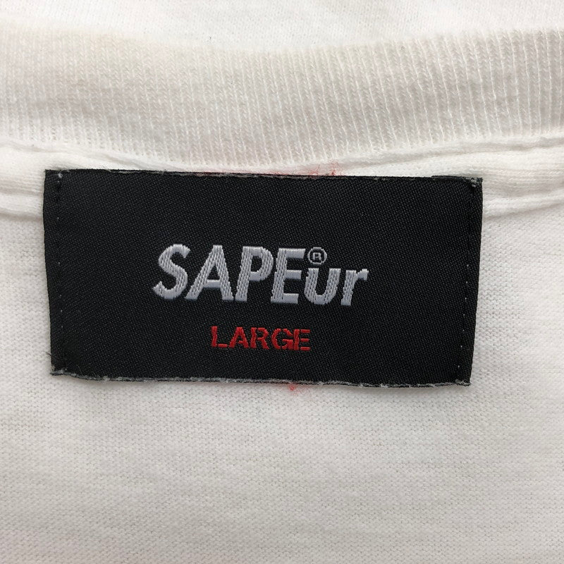 【中古品】【メンズ】 A ELEGANTES SAPEUR サプール BURGER バーガー 長袖TEE Tシャツ 長袖 トップス 142-250628-hn-03-fur サイズ：L カラー：ホワイト系 万代Net店