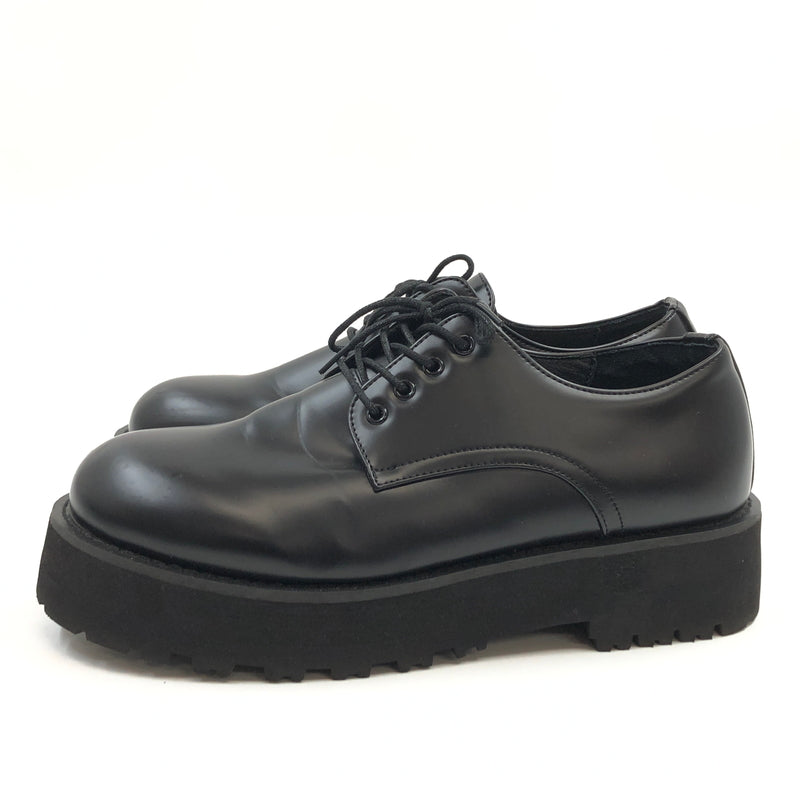 【中古品】【メンズ】 LOOSE ルース CHUNKY-SOLE PLAIN-TOE SHOES LOBU094 チャンキー ハイソール プレーントゥシューズ ドレスシューズ 靴 165-260820-hn-01-fur サイズ：44(27.0～27.5cm相当) カラー：ブラック 万代Net店