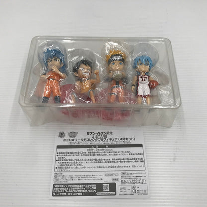 【中古美品】 J STARS MEGA ワールドコレクタブルフィギュア 4体セット ワンピース トリコ ナルト 黒子のバスケ セブンイレブン限定 ブリスター未開封 ブリスターゆがみあり 051-260820-ti-10-tag 万代Net店