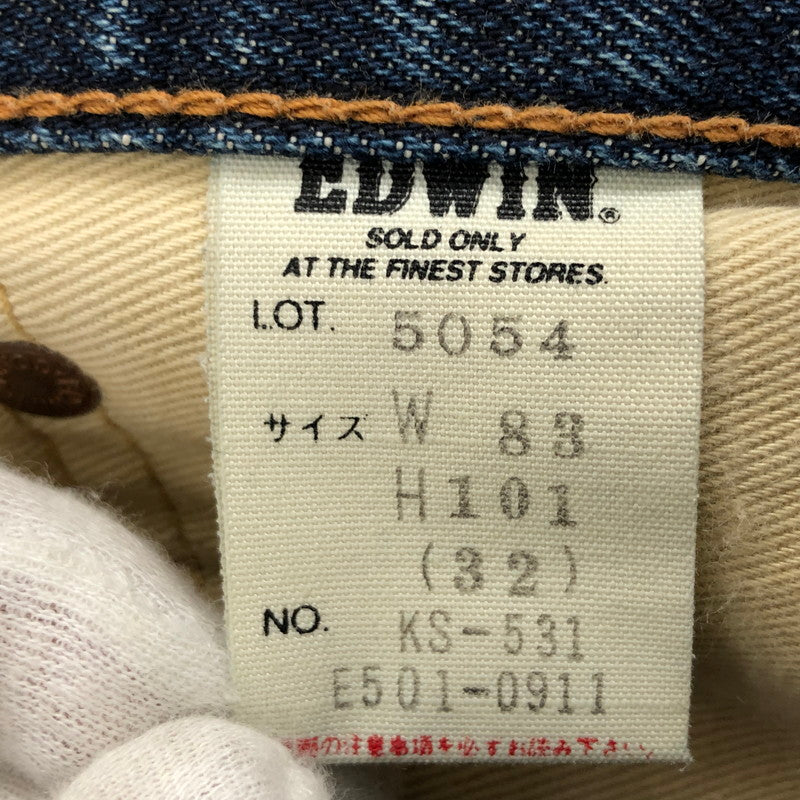 【現状渡し品】【メンズ】 EDWIN エドウィン 5054 デニムパンツ ボトムス 156-250221-hn-03-fur サイズ：W32 L33 カラー：インディゴ 万代Net店